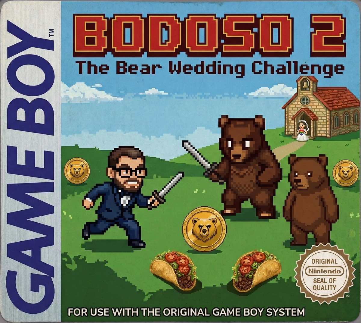 BODOSO 2: The Bear Wedding Challenge — Portada Game Boy
